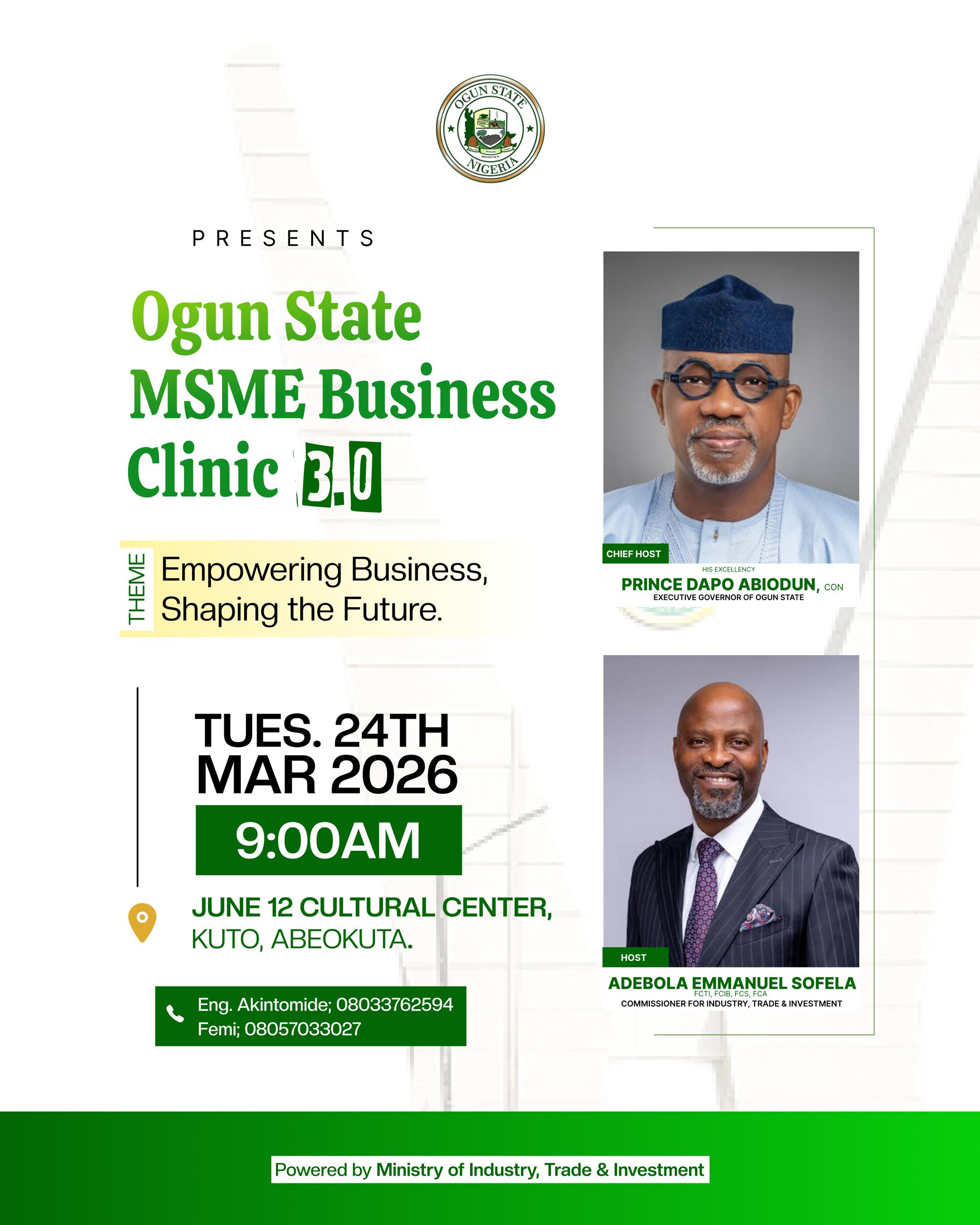Ogun State MSME Business Clinic 3.0
